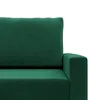 A close-up view of the corner of a green sofa. Produktbild-Vorschau