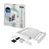 A product box and its contents, including a washing machine stacking kit. Náhled obrázku produktu