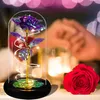 Lila leuchtende Rose in LED-Glaskuppel Produktbild-Vorschau 3