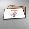 Gerahmtes Poster - Schwarzer Rahmen - Hasen Regenschirm Produktbild-Vorschau 3