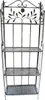 LEX Eisen Regal mit 4 Etagen 60 x 26 x 166 cm, Antik Grau Produktbild-Vorschau 1