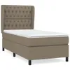 vidaXL Boxspringbett mit Matratze Taupe 100x200 cm Stoff -  Produktbild-Vorschau 3