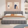 INONEFT Gestoffeerd tweepersoonsbed 140x200cm, laag bed met Productafbeelding-voorbeeld 4
