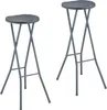 Relaxdays Barhocker, 2er Set, Rattan-Optik, klappbarer Produktbild-Vorschau 1