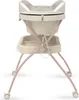 A baby bath tub with a stand and changing table, shown from the front. Produktbild-Vorschau
