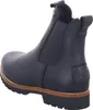 A black leather Chelsea boot with a thick sole, shown from the side and slightly from the back. Voir les images du produit