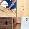 A collage of images showing the installation of flooring, a graphic indicating silence, and a sound icon. Produktbild-Vorschau