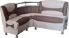 A sectional sofa with a corner shelf and metal legs, shown against a white background. Produktbild-Vorschau
