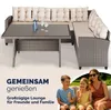 CASARIA® Polyrattan Ecklounge Set für 6 Personen Creme Produktbild-Vorschau 6