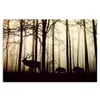 Leinwandbild tiere in einer waldlandschaft 120x80 cm Feeby Produktbild-Vorschau 3