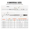 A diagram and table showing the dimensions and specifications of drawer slides. Produktbild-Vorschau