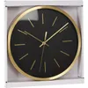 Horloge murale en métal noir avec cadre doré 25 cm Voir les images du produit 3