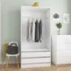 vidaXL Kleiderschrank Weiß 100x50x200 cm Holzwerkstoff Produktbild-Vorschau 1