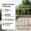 Mucola Balkongeländer SilberFranzösischer Balkon Produktbild-Vorschau 2