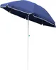 A blue beach umbrella with a white trim, standing upright on a white background. Náhľad obrázku produktu