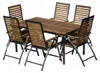 ALEOS. Gartengarnitur Edelstahl Teak Set: Tisch 160x90 cm + Produktbild-Vorschau 1