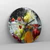 Wanduhr - Rund - Glasuhr - Früchte Wasser Spritzer Essen - Produktbild-Vorschau 4