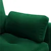 A close-up view of a green velvet armchair cushion. Produktbild-Vorschau