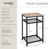 Table d’appoint YORK 45,5x36x75,5cm - Bois clair Voir les images du produit 6