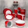 18dílná snídaňová sada Variant červený porcelán 6 osob Náhled obrázku produktu 2