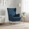 vidaXL Poltrona tessuto blu Anteprima dell’immagine prodotto 2