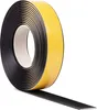 A roll of black self-adhesive weatherstripping tape with yellow backing paper. Podgląd zdjęcia produktu