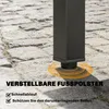 Gartentisch Ausziehbarer 80/160 x 80 cm Aluminium Esstisch Produktbild-Vorschau 7