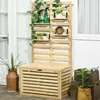 Boîte de rangement Outsunny, coffre de jardin avec support Voir les images du produit 2
