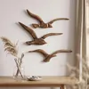3er Set Wanddekoration Möwen Holz Braun Wandbild Maritim Produktbild-Vorschau 3