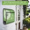 banjado Design Briefkasten Stahl schwarz mit Zeitungsfach Produktbild-Vorschau 3