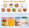 500ml Overnight Oats Gläser, 6 Pack Meal Prep Gläser mit Produktbild-Vorschau 6