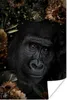MuchoWow® Poster Gorilla - Pflanzen - Gold 120x180 cm - Produktbild-Vorschau 1