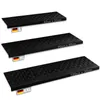 Three black rubber stair mats of different sizes are displayed diagonally against a white background. Anteprima dell’immagine prodotto