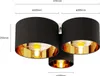 Lindby Deckenleuchte Laurenz, 3-flg., schwarz/gold, Textil Produktbild-Vorschau 7
