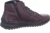 A single burgundy leather boot with black sole and laces is shown against a white background. Produktbild-Vorschau