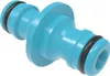 A blue hose connector with black O-rings against a white background. Náhľad obrázku produktu