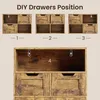 Diagrams showing different drawer configurations for a cabinet. Produktbild-Vorschau