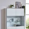 Kenan vitrine 2 portes, 1 tiroir laqué blanc brillant. Voir les images du produit 4