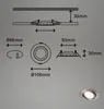 Technical drawing and dimensions of a recessed LED light fixture, with a small image of the actual product at the bottom right. Produktbild-Vorschau