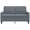 vidaXL 2-miestna pohovka Dark Grey 120 cm Velvet Náhľad obrázku produktu 4