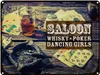 vianmo Blechschild 30x40 cm Saloon Whisky Poker Dancing Produktbild-Vorschau 1