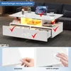 okwish Hochglanz-Couchtisch Beistelltisch mit Produktbild-Vorschau 7
