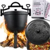 Gusseiserner Kessel 8l für Jagdbraten am Lagerfeuer/Grill Produktbild-Vorschau 16