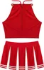 Damen Cheerleader Kostüm Gr. XXL Crop Top & Faltenrock Produktbild-Vorschau 5