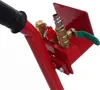 A close-up view of the pneumatic components of a red tool. Produktbild-Vorschau