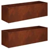 vidaXL Tuinplantpot, 2 stuks, roestlook, 100 x 30 x 30 cm Productafbeelding-voorbeeld 1