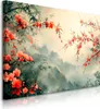 Muralo Leinwandbild Canvas BLUMEN Pflanzen Berge Landschaft Produktbild-Vorschau 1