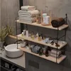 Wandregal Retro Holz & Metall – belastbar bis 15 kg pro Produktbild-Vorschau 5