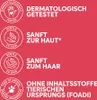 Marketing image showing certifications and claims for a cosmetic product. Produktbild-Vorschau