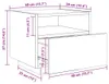 vidaXL Comodino con luci a LED Grigio cemento 40x39x37 cm Anteprima dell’immagine prodotto 8